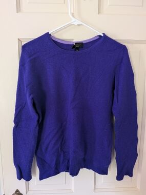 Charter Club Cashmere Purple Crewneck Sweater - Women's